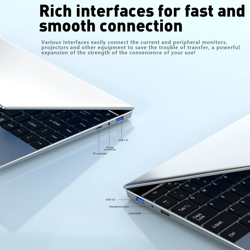 LENO HOT Ultra Slim 14.1" Laptop 32GB 2TB Windows 11 Intel Core i7 8650U Gaming Computer PC Gamer office Notebook 1920*1080 HD